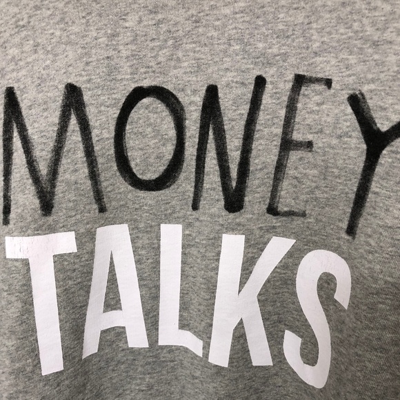 Zara Grey Money Talks Men's Sweater - Picture 2 of 5